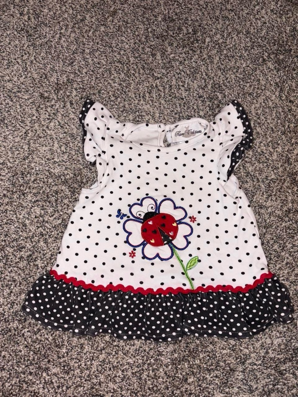 Vintage Y2K dress with polka dots and a whimsical floral design